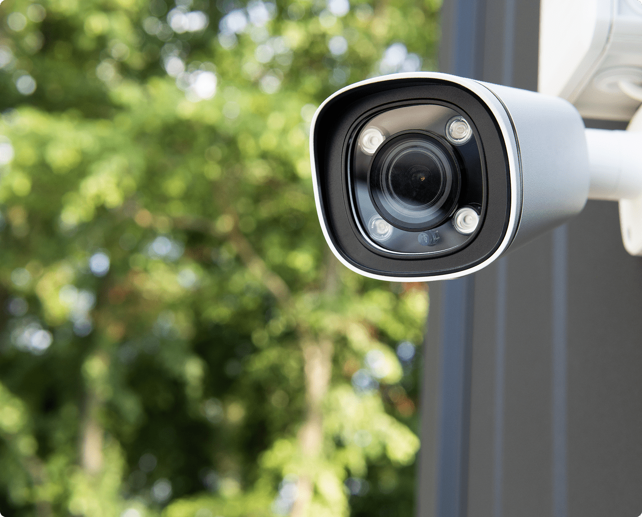 Outdoor security camera monitoring area