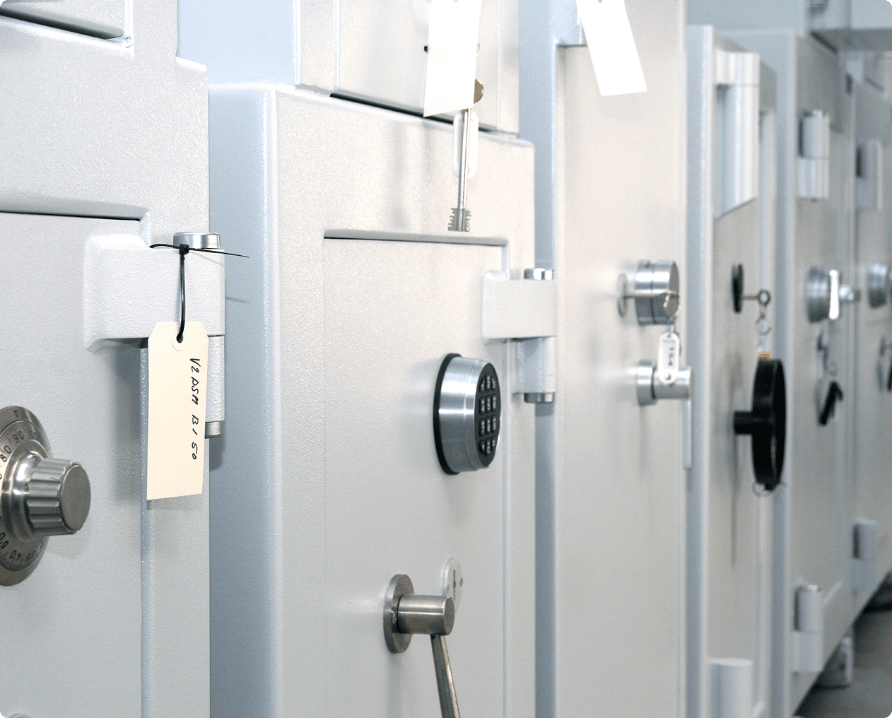 Various safes with security locks
